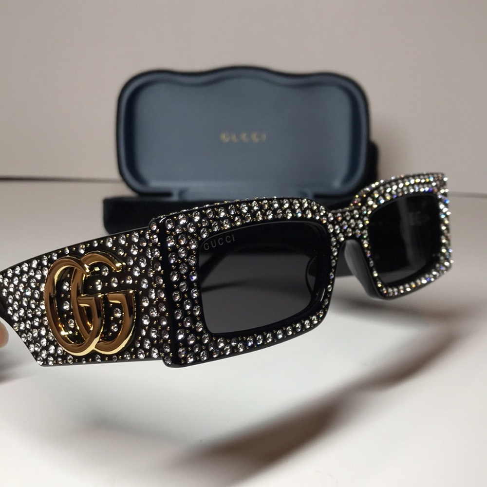 New Authentic GUCCI GG1425S Rectangular Acetate S… - image 12